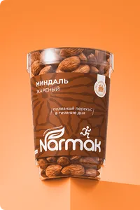Банка «Стаканчик» 400 мл — миндаль жареный Narmak