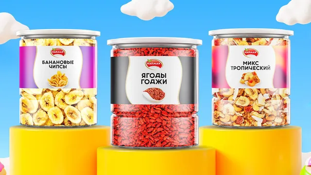 Смесь орехов Narmak 'Тропический' 400г: грецкий орех, кешью, цукаты, чипсы
